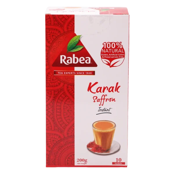 Rabea Karak with Saffron 100% Natural 200gm x10Sachets