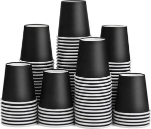Black Paper Cup 4oz  Cups Daily Use, Mini Espresso Cups  Pack of 100