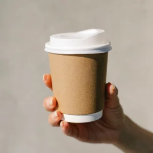 Double Wall Kraft Paper Hot Cup 12 Oz Coffee