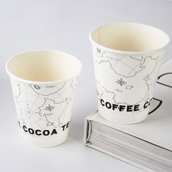 Custom Disposable  Paper Coffee Cup  8oz 12oz 16oz  With Lid