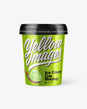 Metallized Ice Cream Cup Mockup 39.29 MB