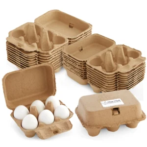 20-Pack Half Dozen Egg Cartons with 25 Farm Fresh Egg Labels
