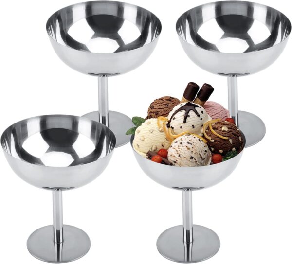 Ice Cream Cup, Stainless Steel Serving