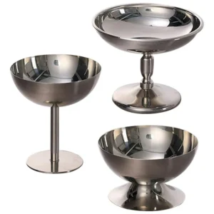 Ice Cream Cup, Stainless Steel Serving Dessert Bowls