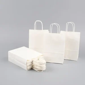 White Paper Bags with Handles, Assorted Sizes Gift Bags Bulk,
