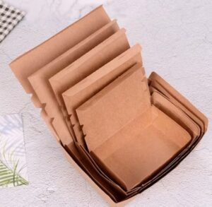 Custom Colors and Shape Paper Takeaway Lunch Boxes