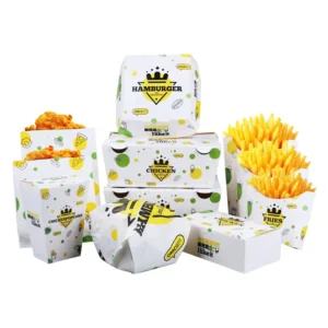 Custom Brand Printed Disposable Paper Fast Food Pack