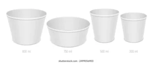 Paper Food Buckets-White Muti Size