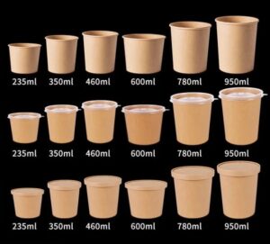 Disposable kraft paper bowl, paper bucket,